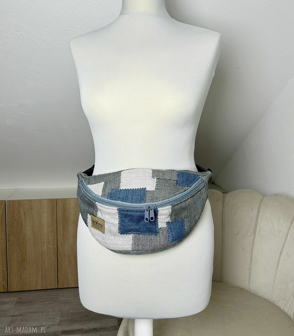 Torebka nerka saszetka patchwork ZERO WASTE 42 (upcycling)