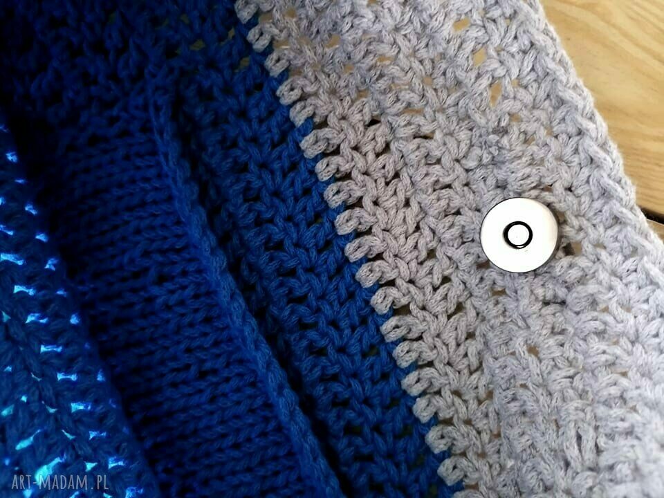 na ramię: Pasasta torba z bawełnianego sznurka ręcznie zrobione