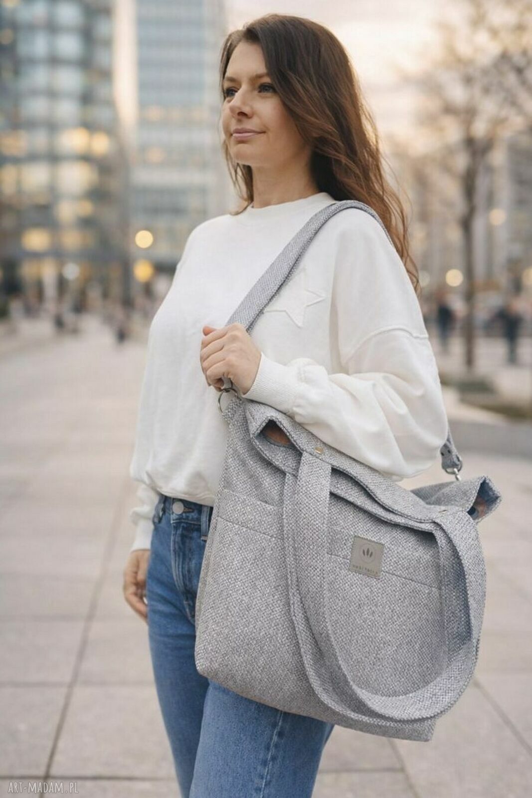 Torebka z plecionki Pocket Bag - torba kieszeniami