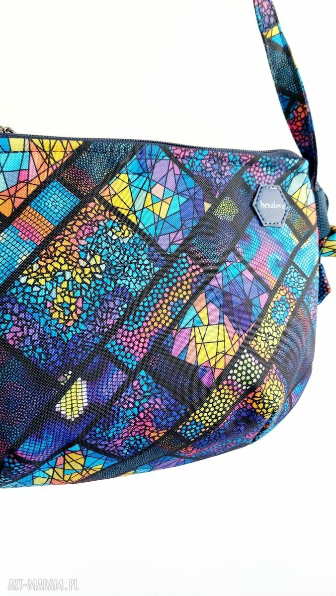 Torebka Półksiężyc witraż - pojemna, wodoodporna handmade