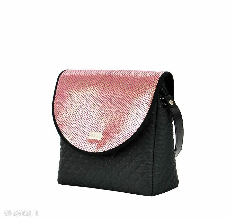 Torebka na ramię Puro 736 Pink Vintage z wymiennymi klapkami Farbotka