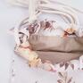 ręcznie robione mini kwiaty torebka sakiewka vintage