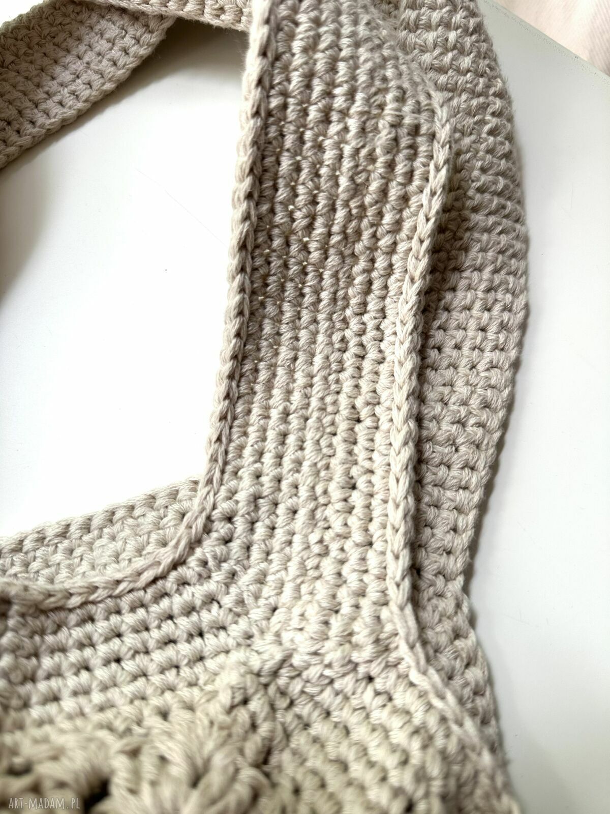 Letnia torebka na ramię handmade w kwiaty z lnu, bawełny i wiskozy