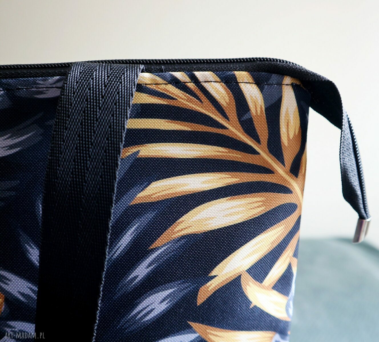 Torebka shopper na zakupy pojemna MONSTERA - na ramię
