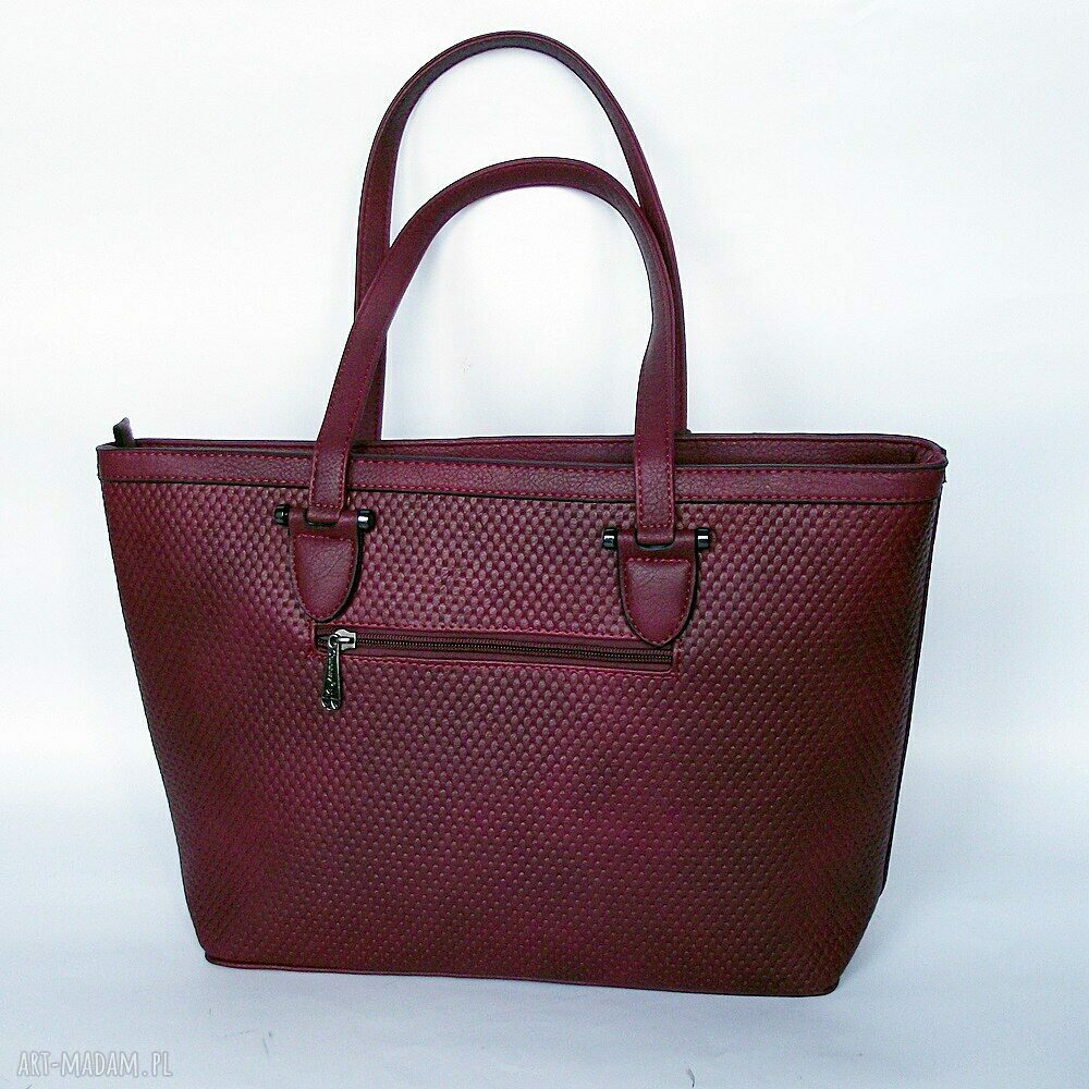Shopper w burgundowym kolorze autorskie