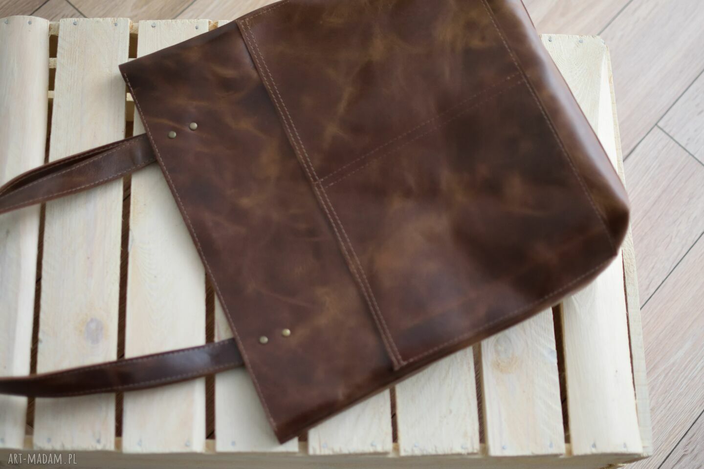 na ramię: Torebka skóra naturalna vintage HandMade