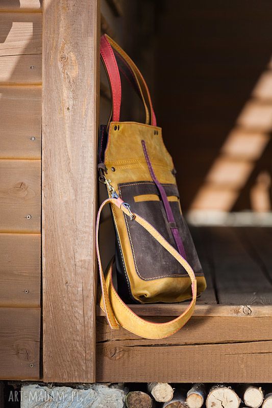 Torebka skórzana na ramię ręcznie robiona NavahoClothing - skóra naturalna
