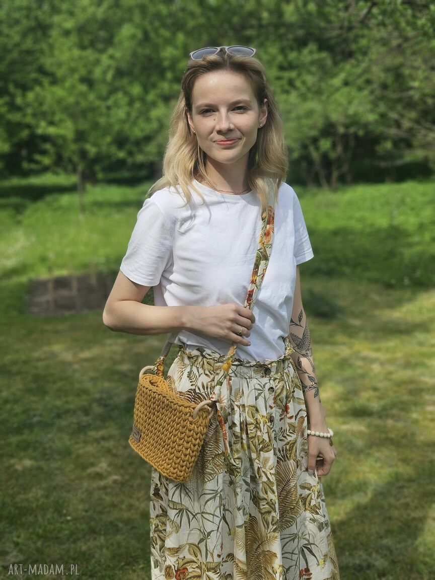 torebki: Sznurkowa torba szoperka Ręcznie zrobione