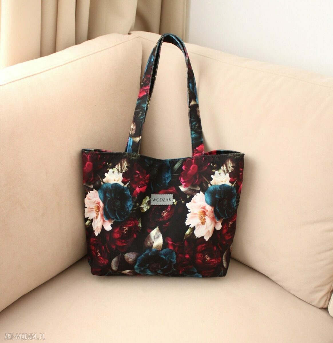 Torebka damska clara dzikie róże kolorowe kwiaty prezent dla