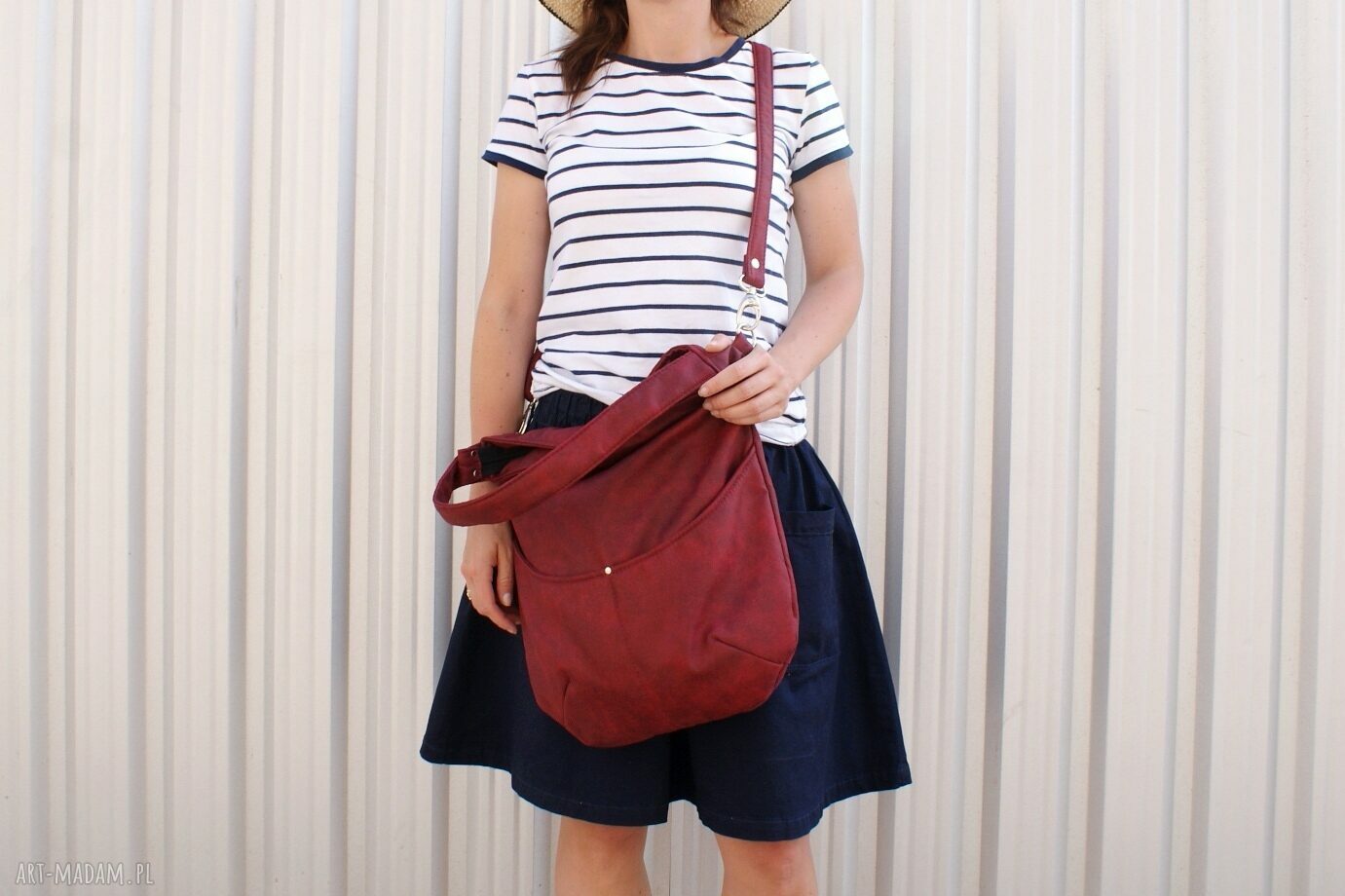 Workówka vegan bordo HandMade