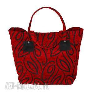 37-0009 czerwona torebka shopper bag 3w1 ekologiczna torba