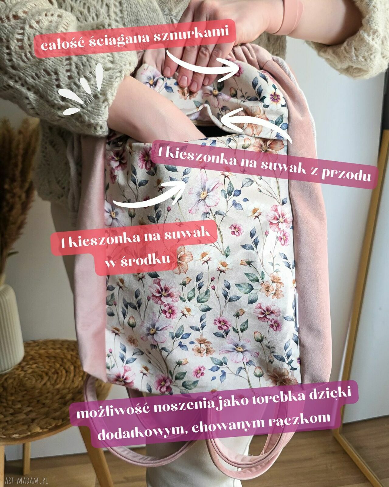 Torebko-plecak 2w1 - damska torebka, którą możesz nosić na dwa sposoby