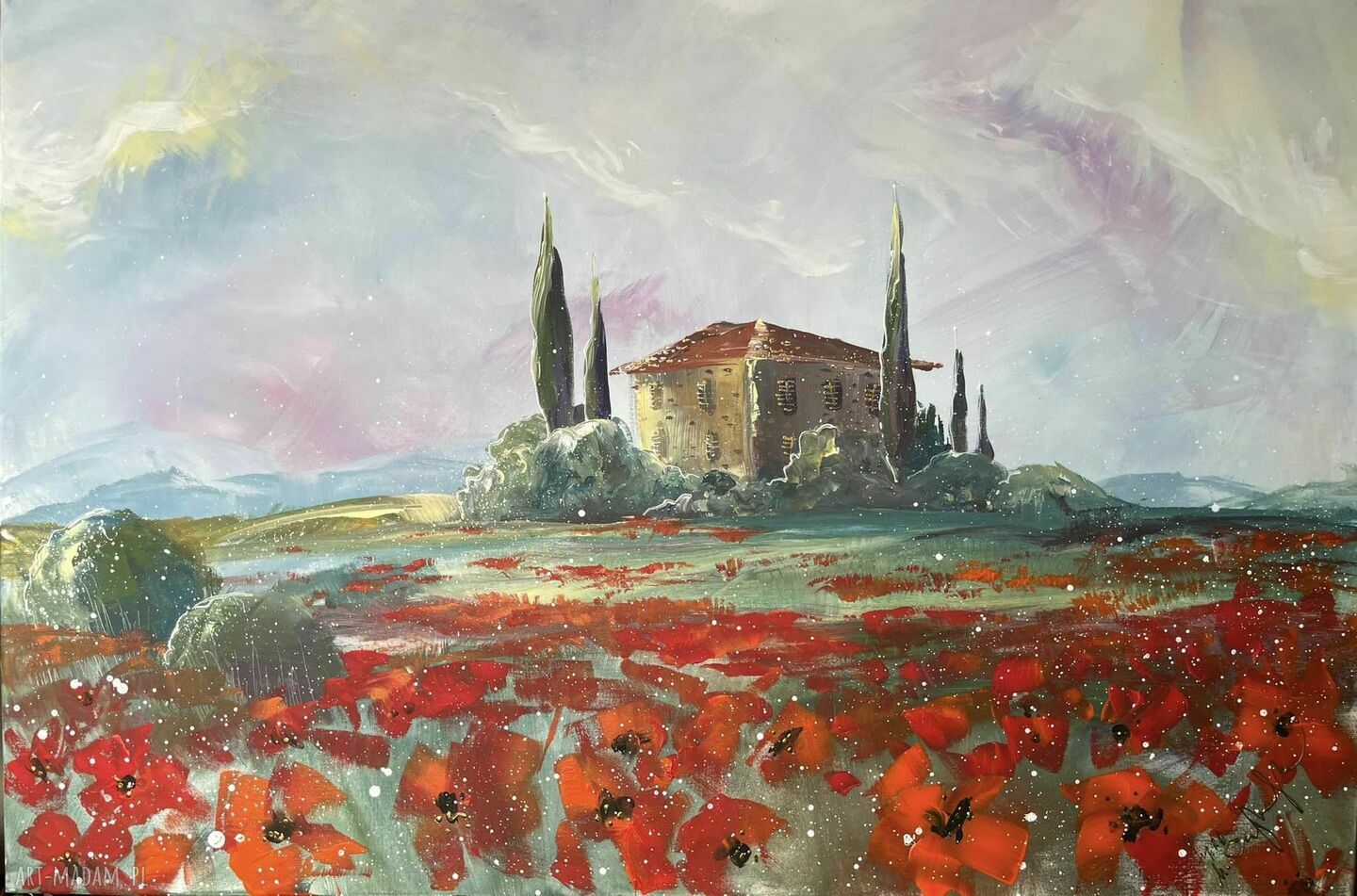 Toskania, Val d’Orcia. Obraz giclee na płótnie Canvas