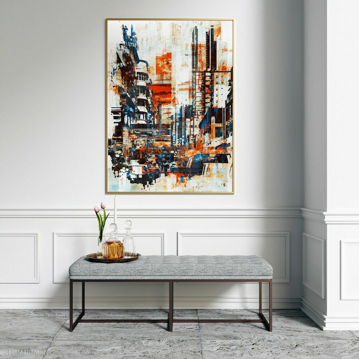 Plakat Town Abstrakcja 40x50 cm - modny, kolorowy wzór do Twojego wnętrza