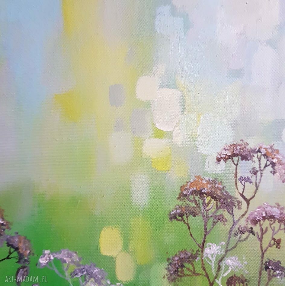 Obraz akrylowy Trawki 40x40 cm - pejzaż na płótnie
