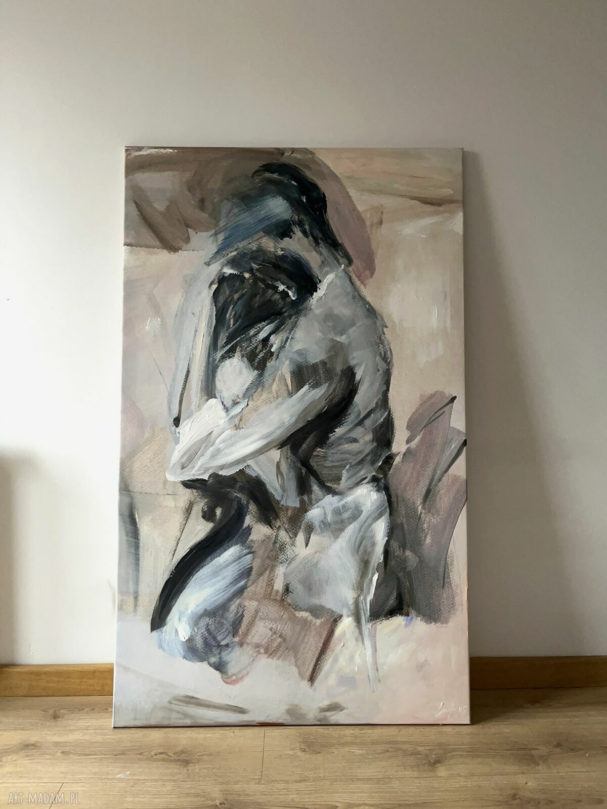 Trochę Czekałam - obraz dla par 150x90 cm na płótnie
