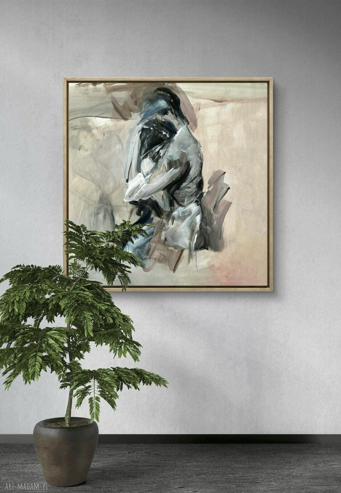 „Trochę czekałam” - duży obraz akrylowy na płótnie 100x130 cm