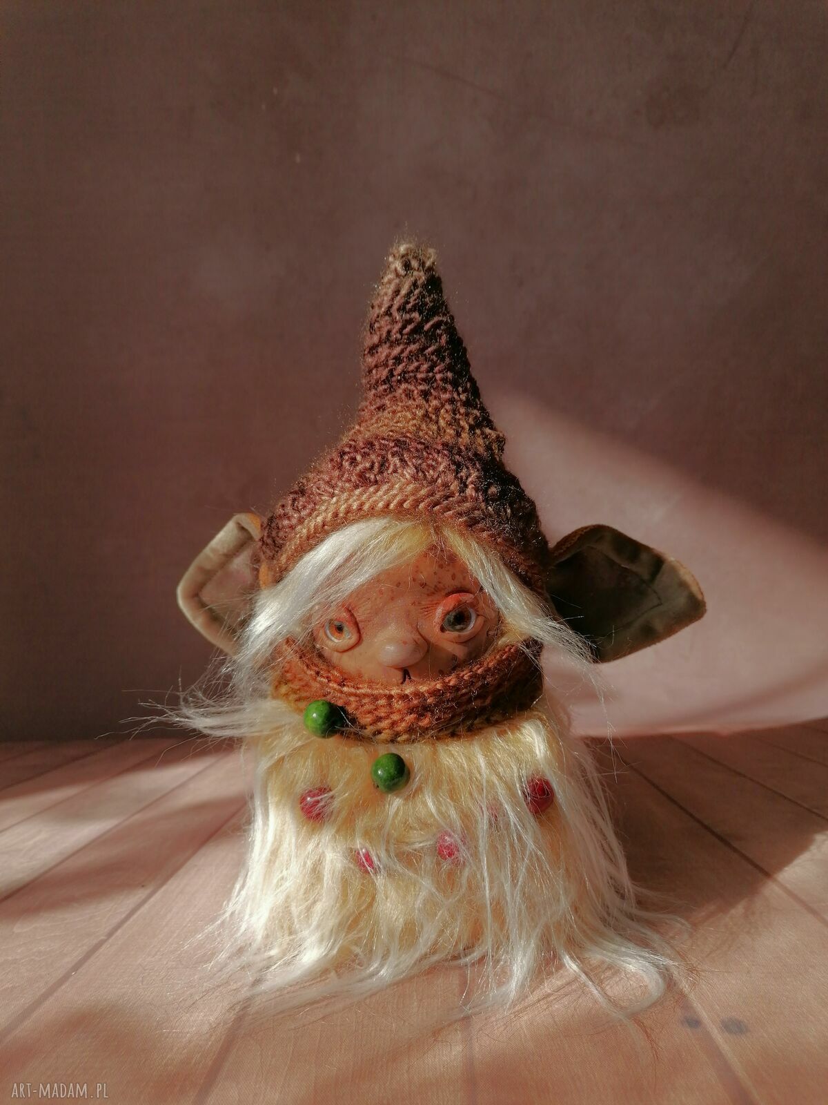 Trol Uszaty - artystyczna lalka kolekcjonerska e-piet (ok. 20 cm)