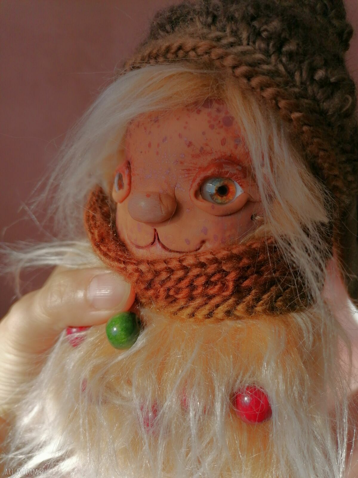 Trol Uszaty - artystyczna lalka kolekcjonerska e-piet (ok. 20 cm)
