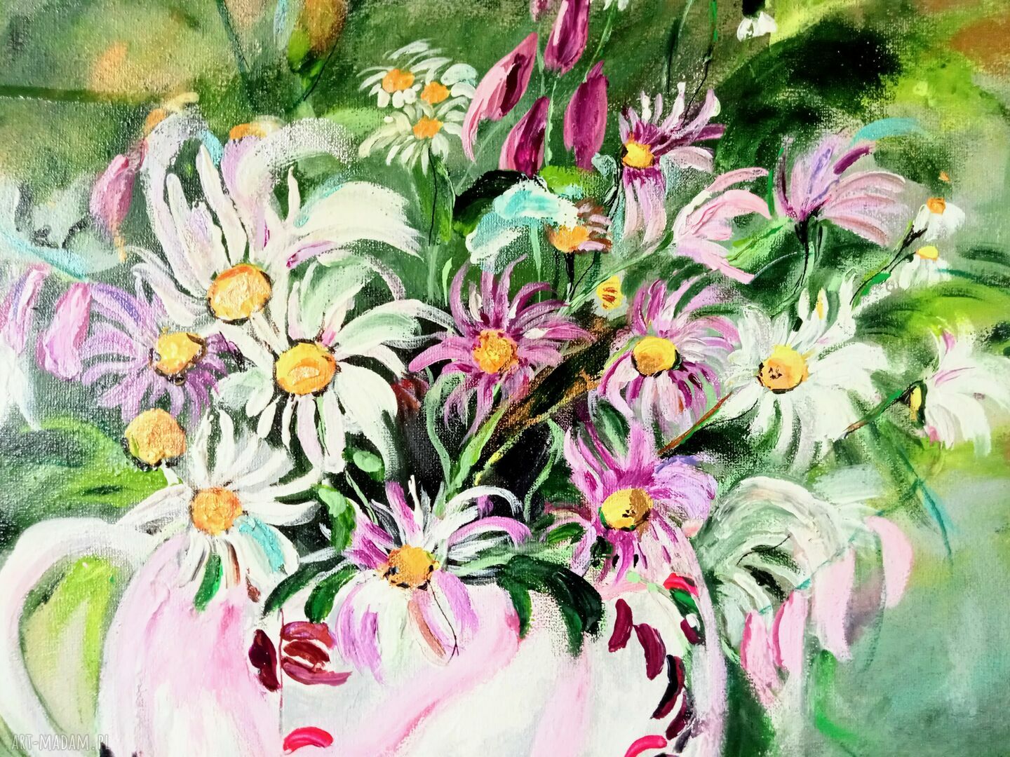 Truskawkowe lato - obraz truskawki i przyroda (50x40x2 cm)
