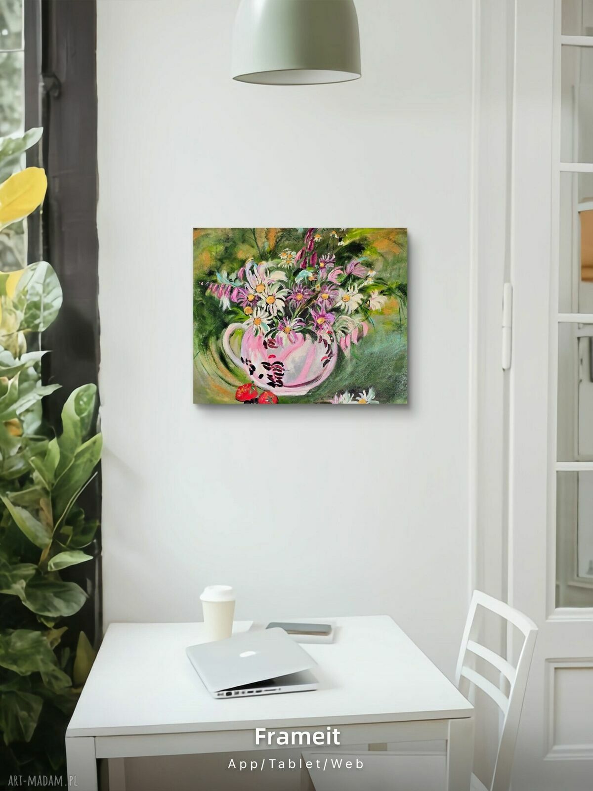 Truskawkowe lato - obraz akrylowy z truskawkami 50x40x1 cm