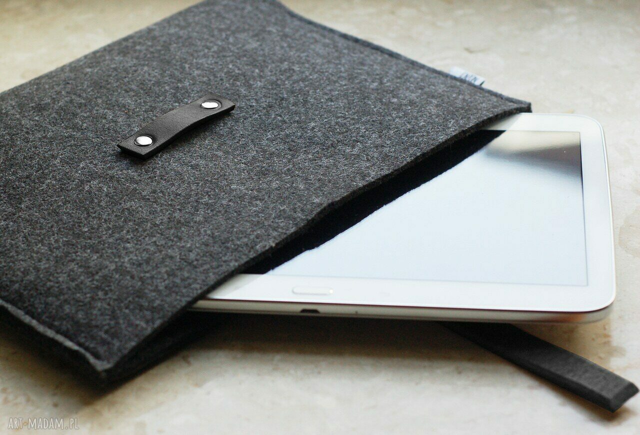 TRYNITARSKA etui na tablet 10 cali i iPad - filc 4 mm i skóra naturalna
