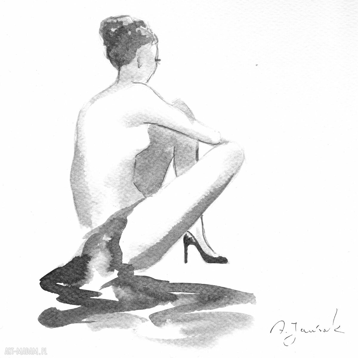 Tryptyk „Love story” - ręcznie malowane grafiki 3x20 cm