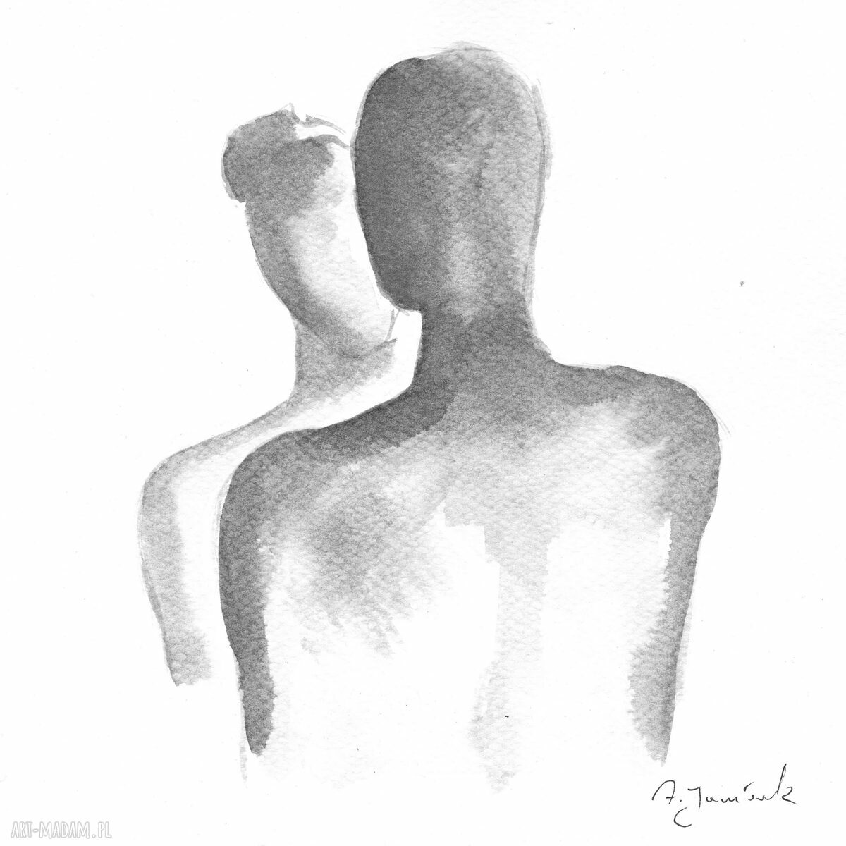 Tryptyk Love story - zestaw 3 grafik 20x20 cm