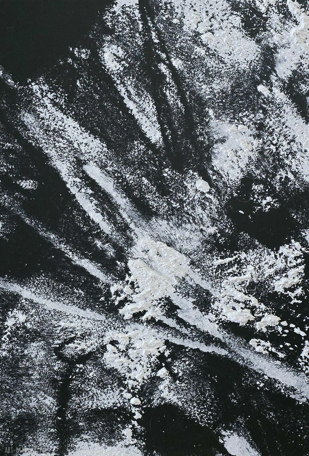 Tryptyk zimowy black&white - obraz akrylowy na płótnie 60x40x1 cm
