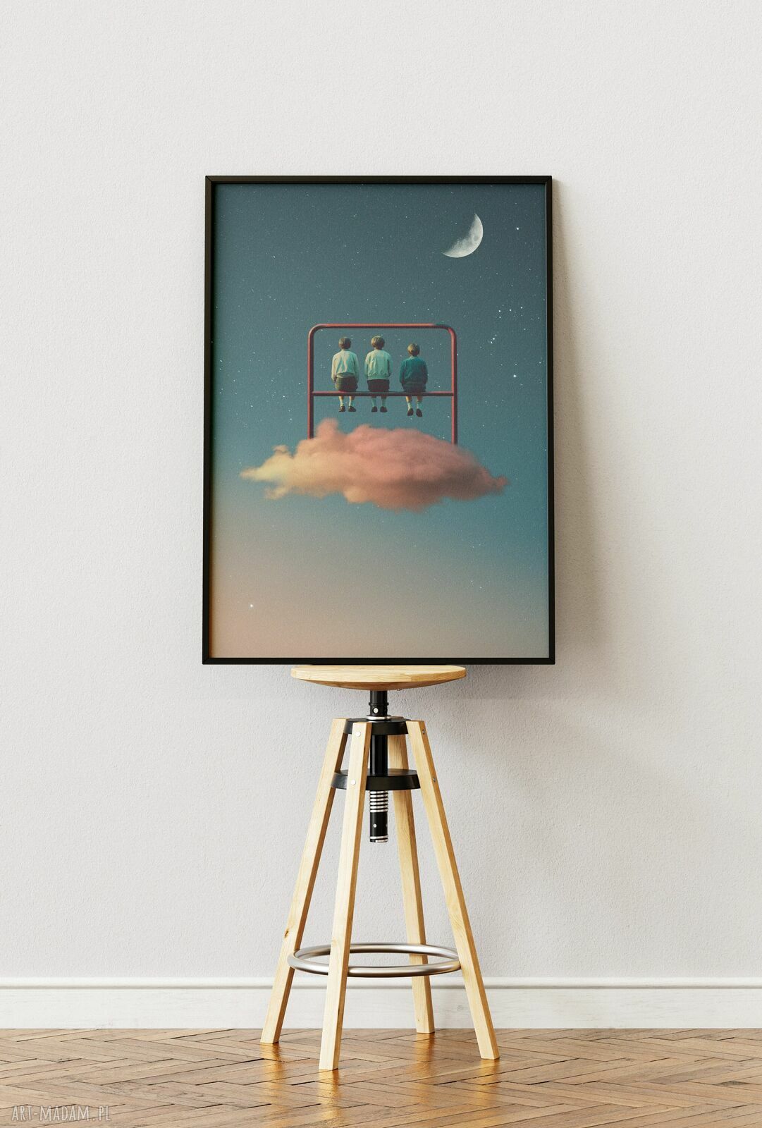 Plakat Trzepak - Kolaż minimalistyczny A1 59,4x84,1 cm
