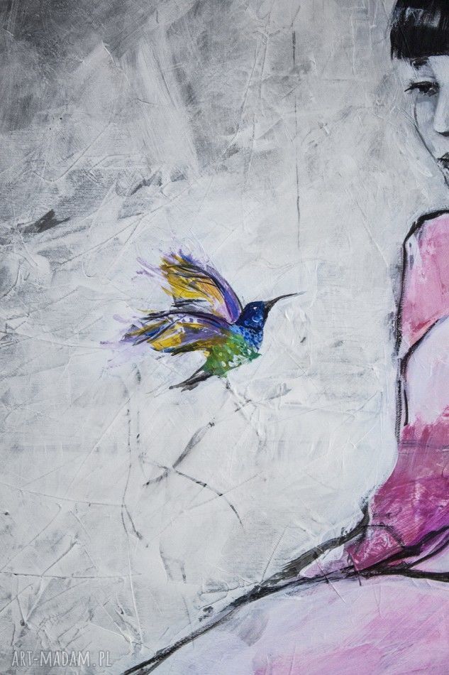 „Tu i Teraz” - obraz akrylowy 70x100 cm na płótnie (Adriana Laube)