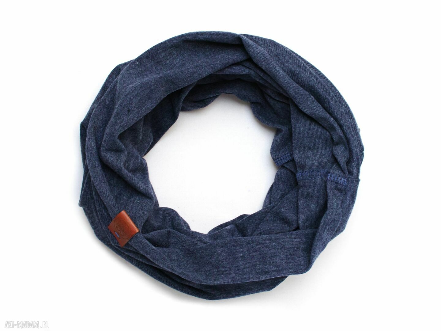 Tuba komin męski z bawełny Argento (jeans) - wygodna na wiosnę i jesień