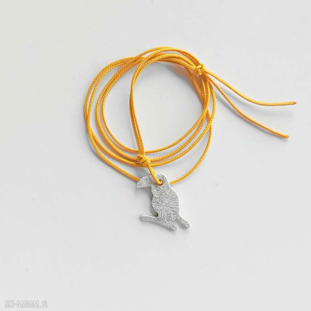 Tukan - srebrny wisiorek 925 na sznurku handmade