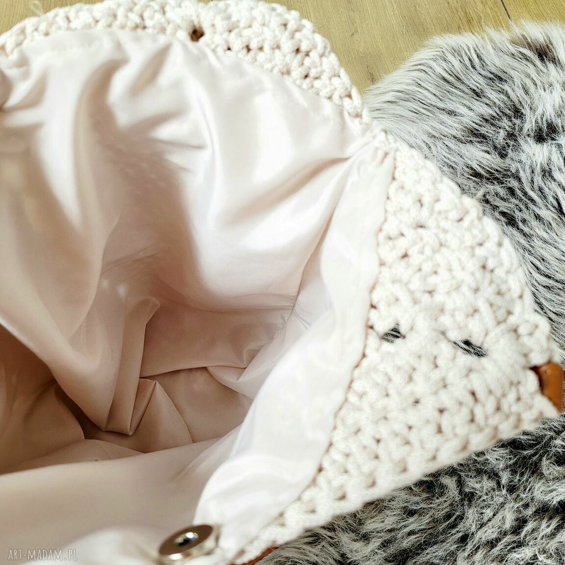 Torba Tulip Bag na ramię z sznurka lnianego - wodoodporna, ażurowa