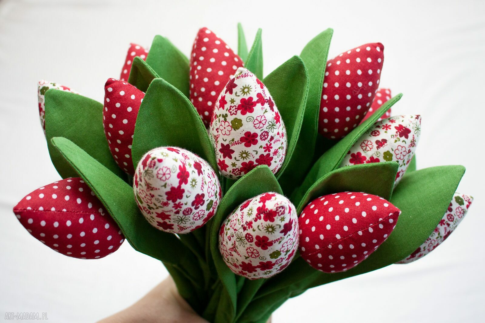 Tulipany bukiet tulipanów czerwone kwiatuszki 9 szt