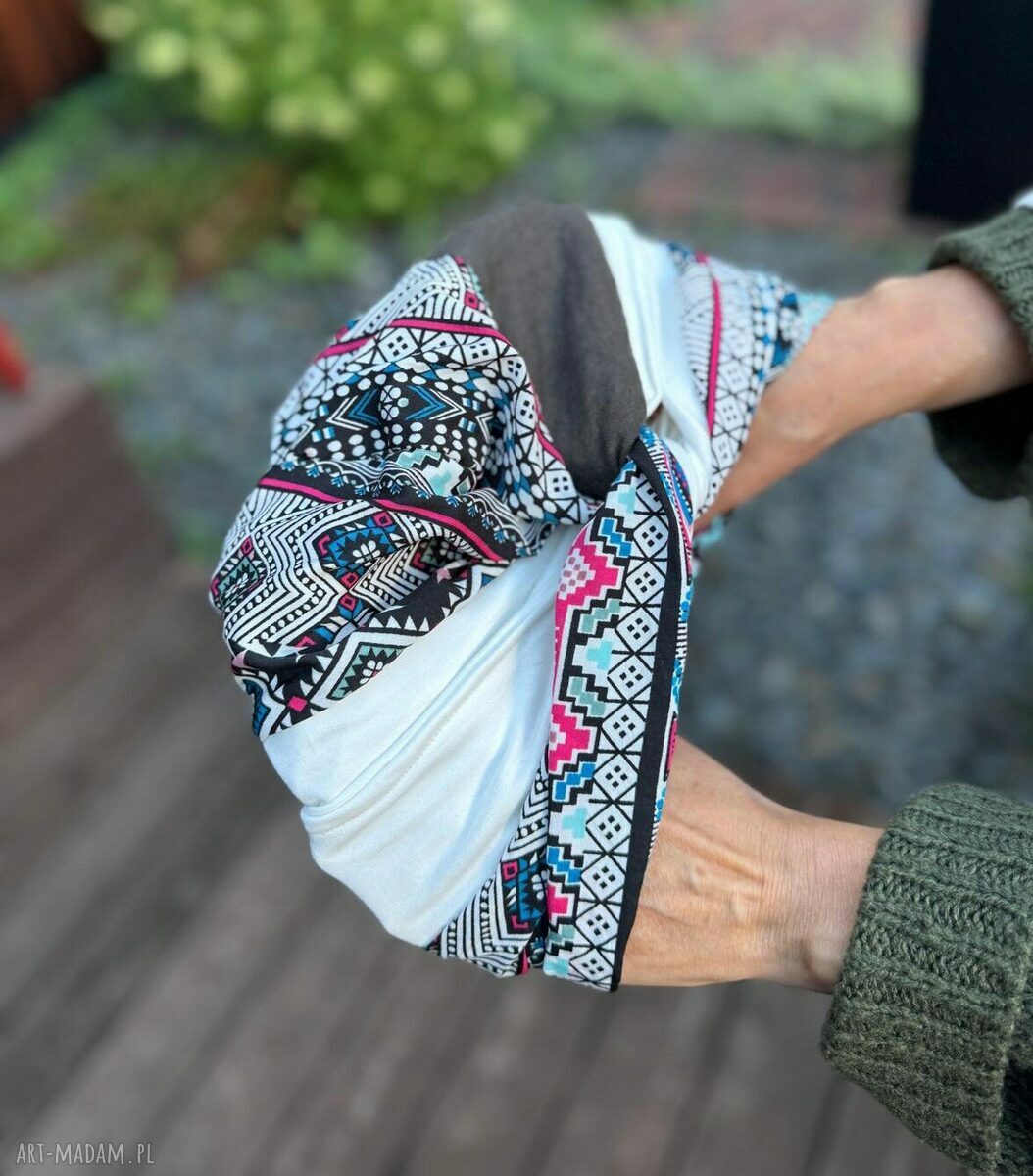 Turban etno-orient dla kobiet - ciepły, miękki i boho