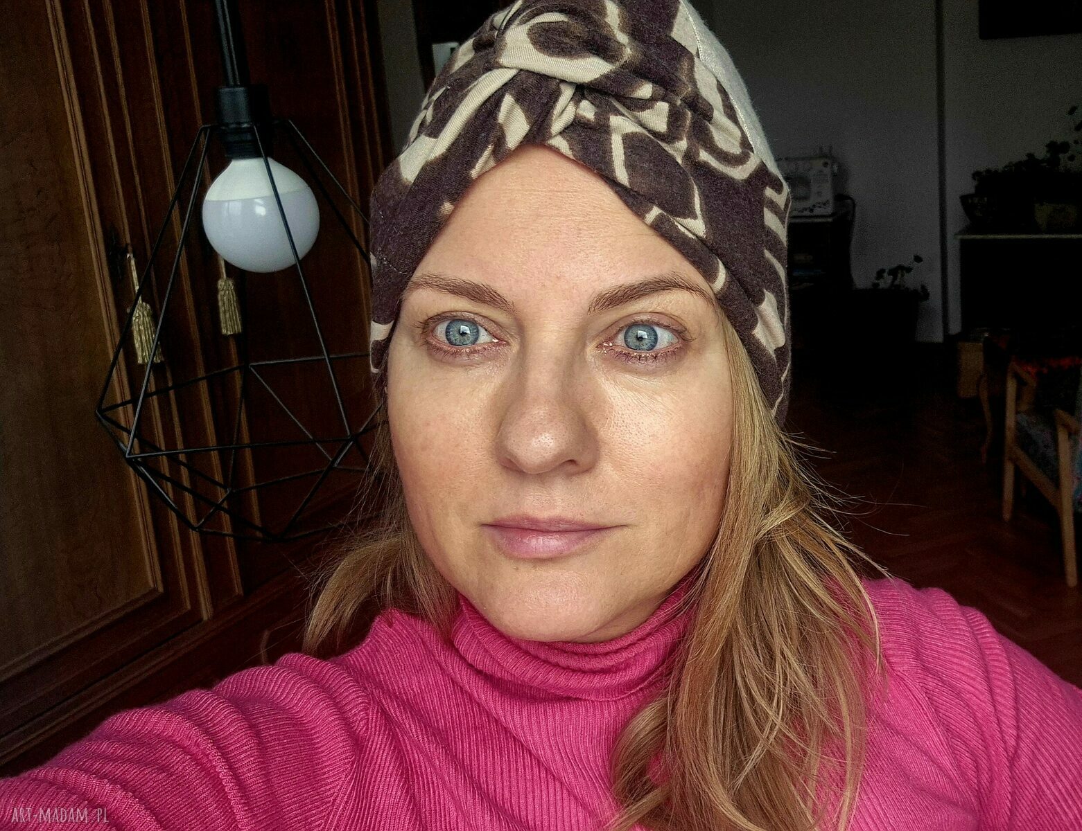 Turban damski kolorowy - ciepły orient w stylu folk