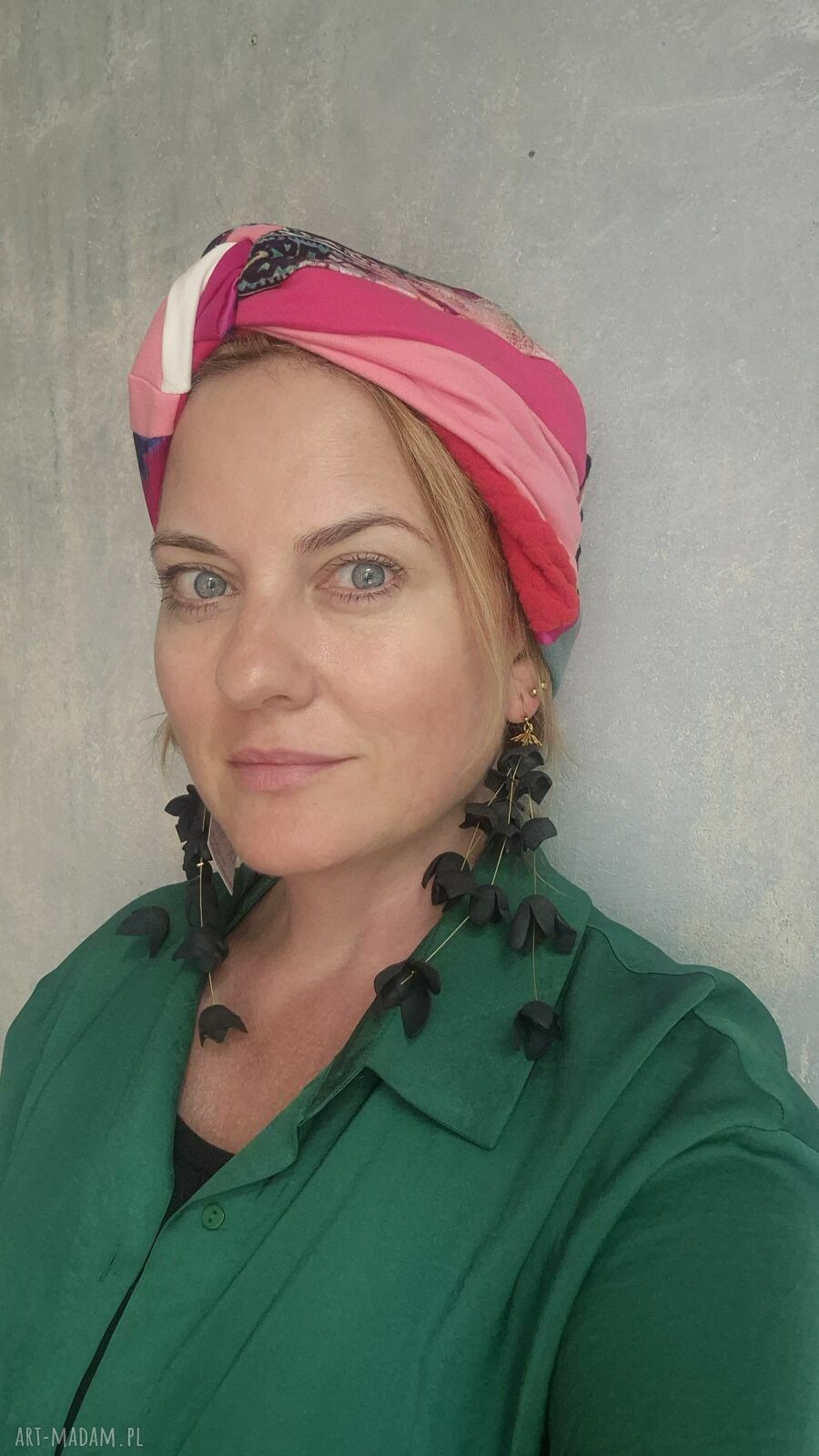 Kolorowy turban etno-orient Ruda Klara - milutki, uniwersalny