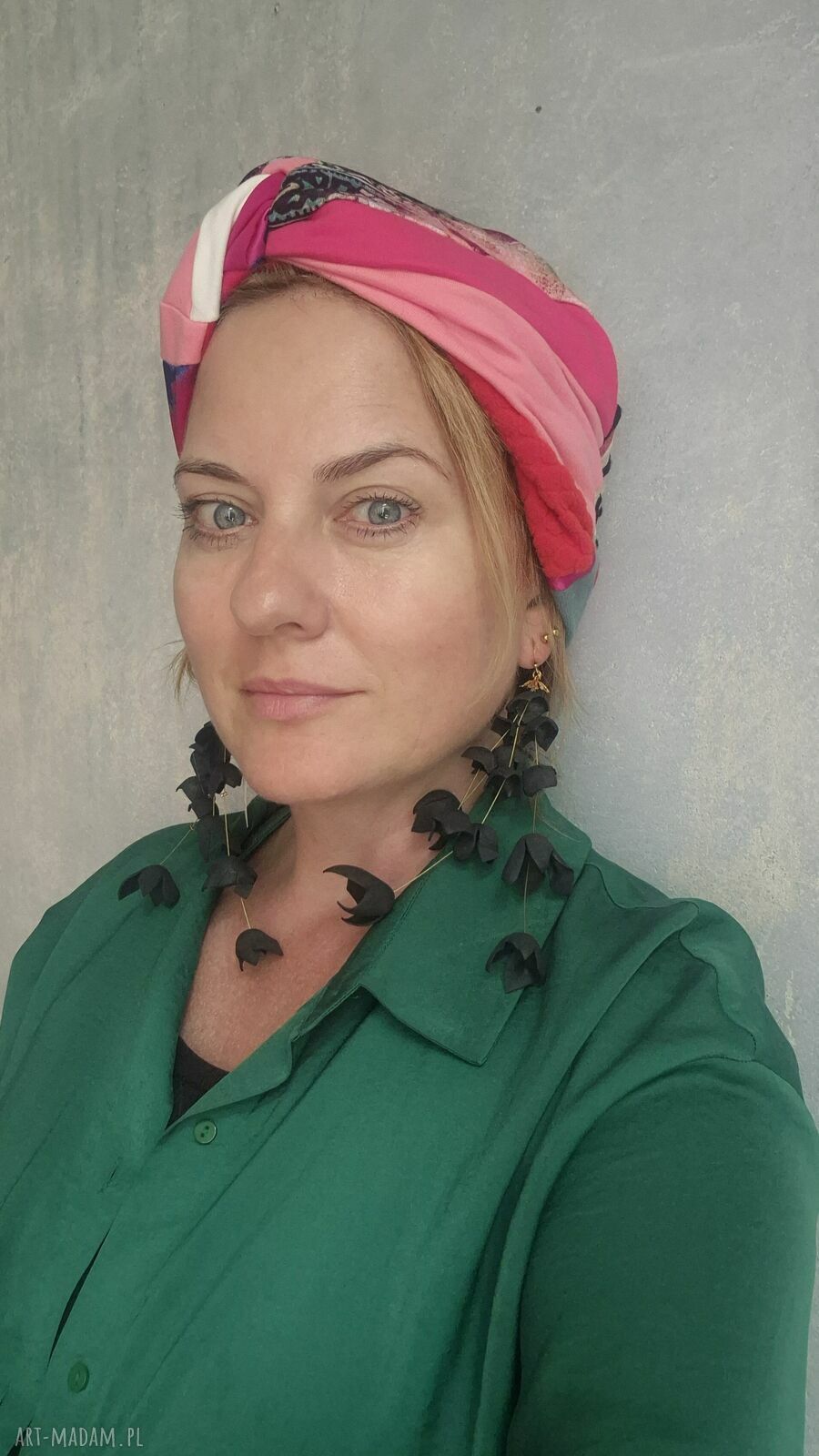 Kolorowy turban etno-orient Ruda Klara - milutki, uniwersalny