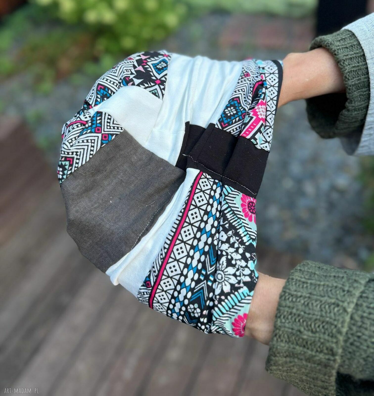 Turban etno-orient dla kobiet - ciepły, miękki i boho