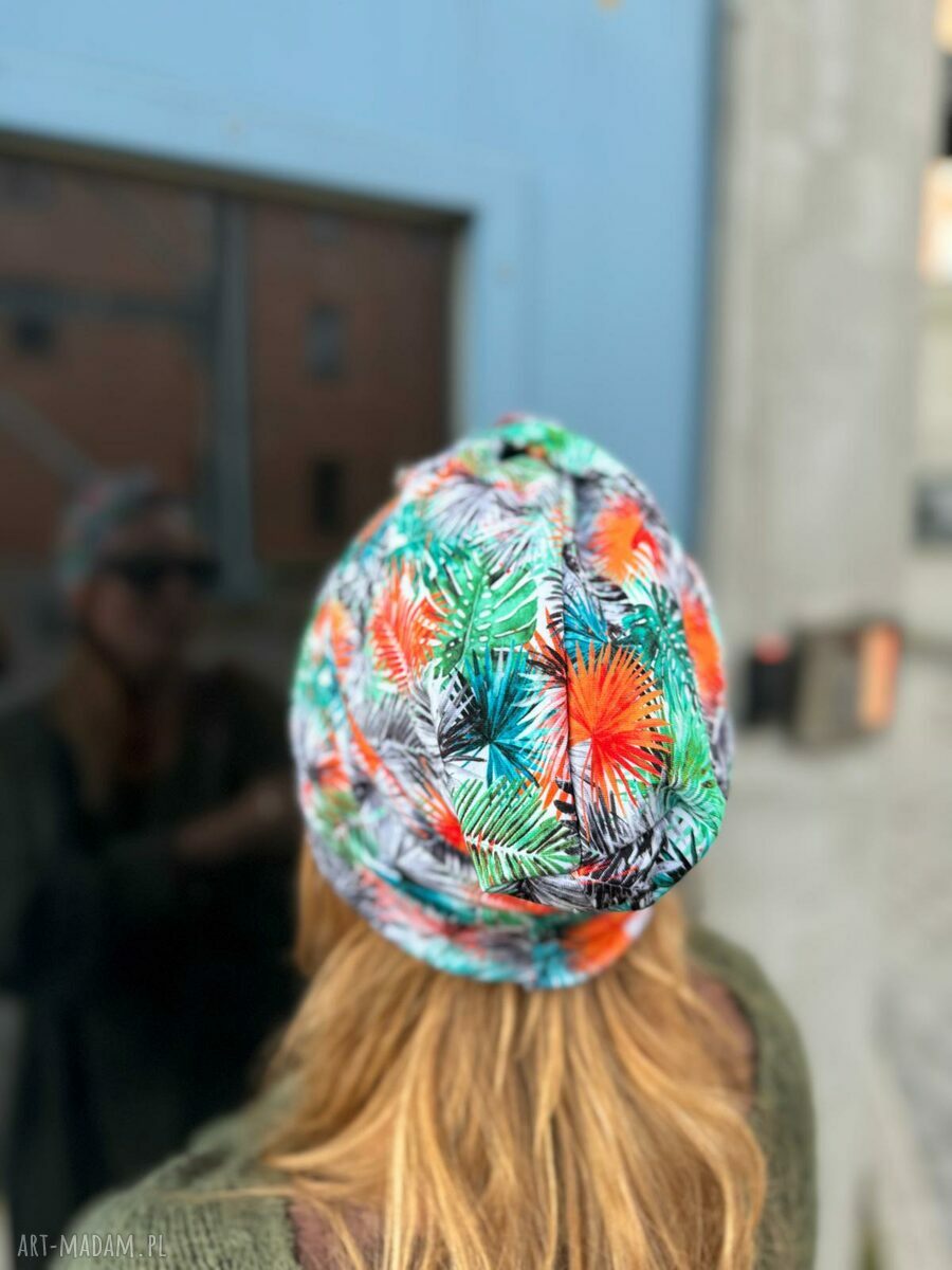 Turban etno-orient kolorowy - miły w dotyku, uniwersalny handmade