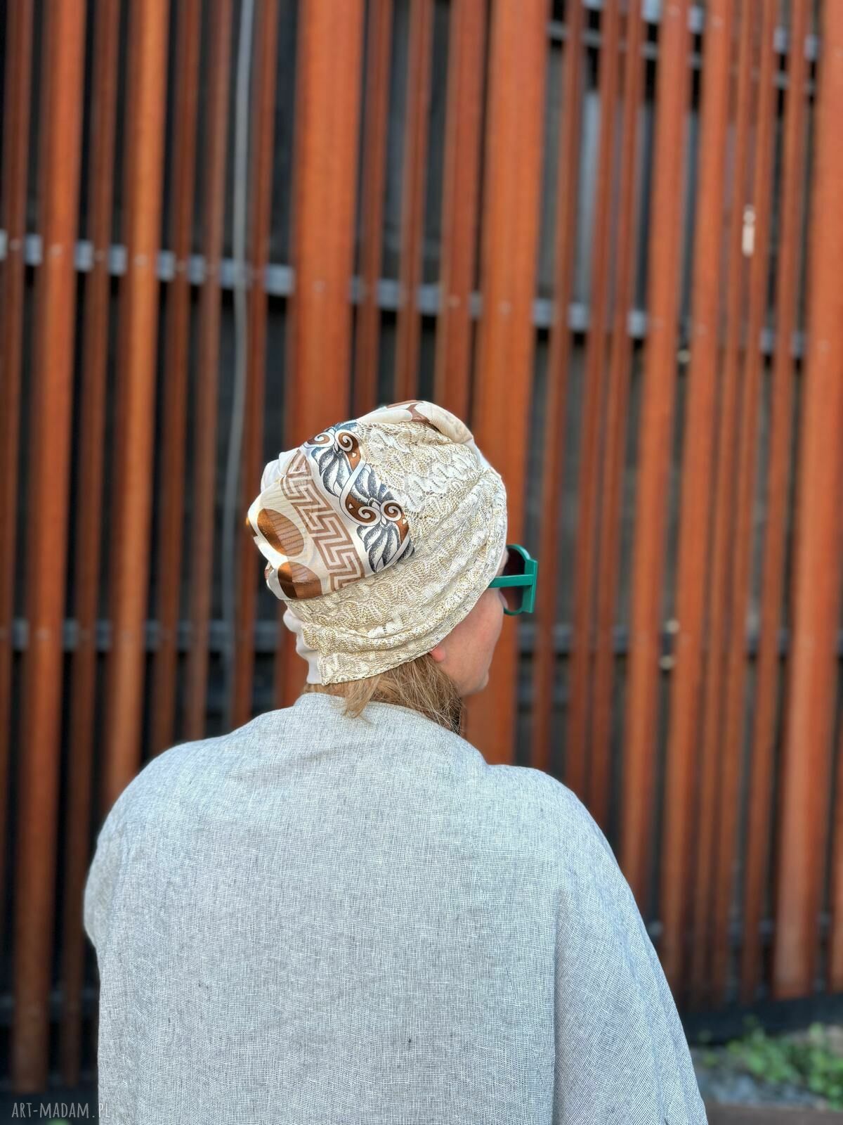Kolorowy turban etno orient - miękki i uniwersalny