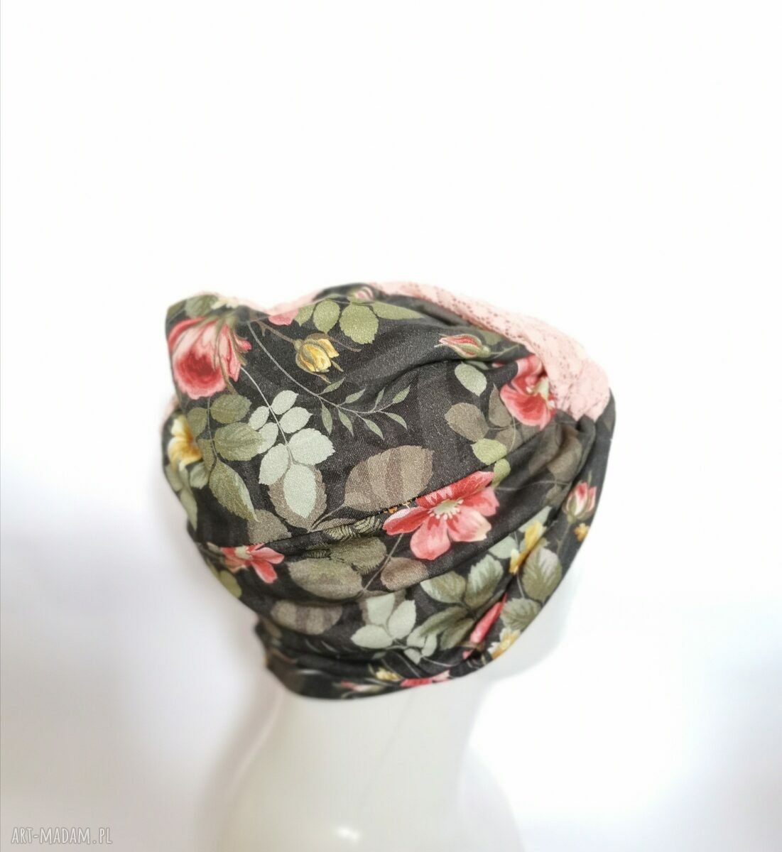 Turban koronkowy Boho - Orient Folk i etno z koronki