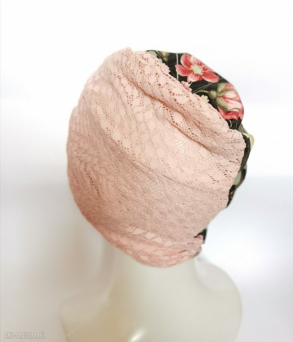 Turban koronkowy Boho - Orient Folk i etno z koronki