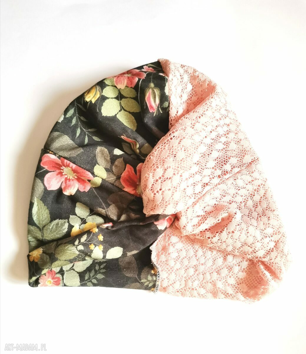Turban koronkowy Boho - Orient Folk i etno z koronki