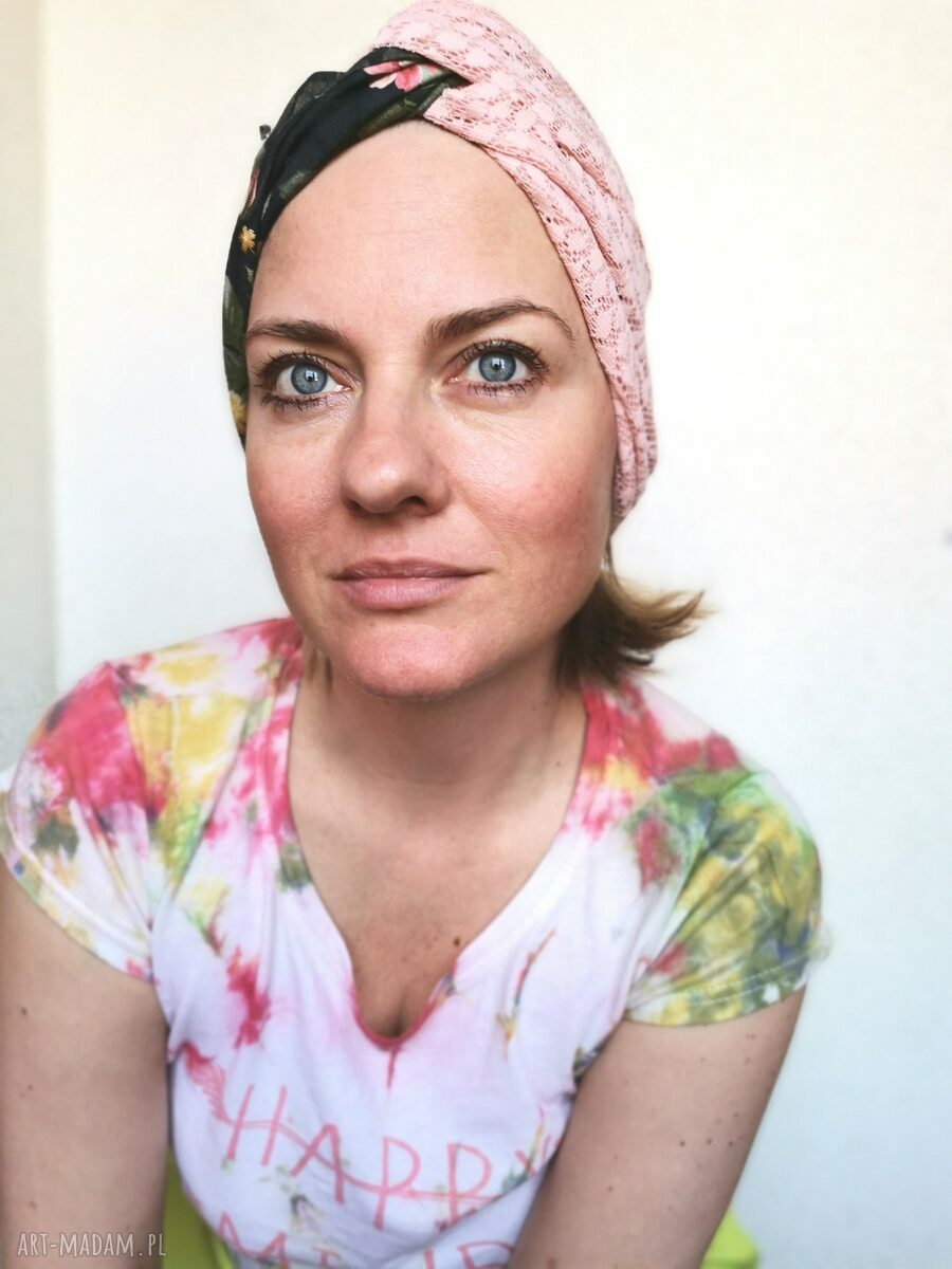 Turban koronkowy Boho - Orient Folk i etno z koronki