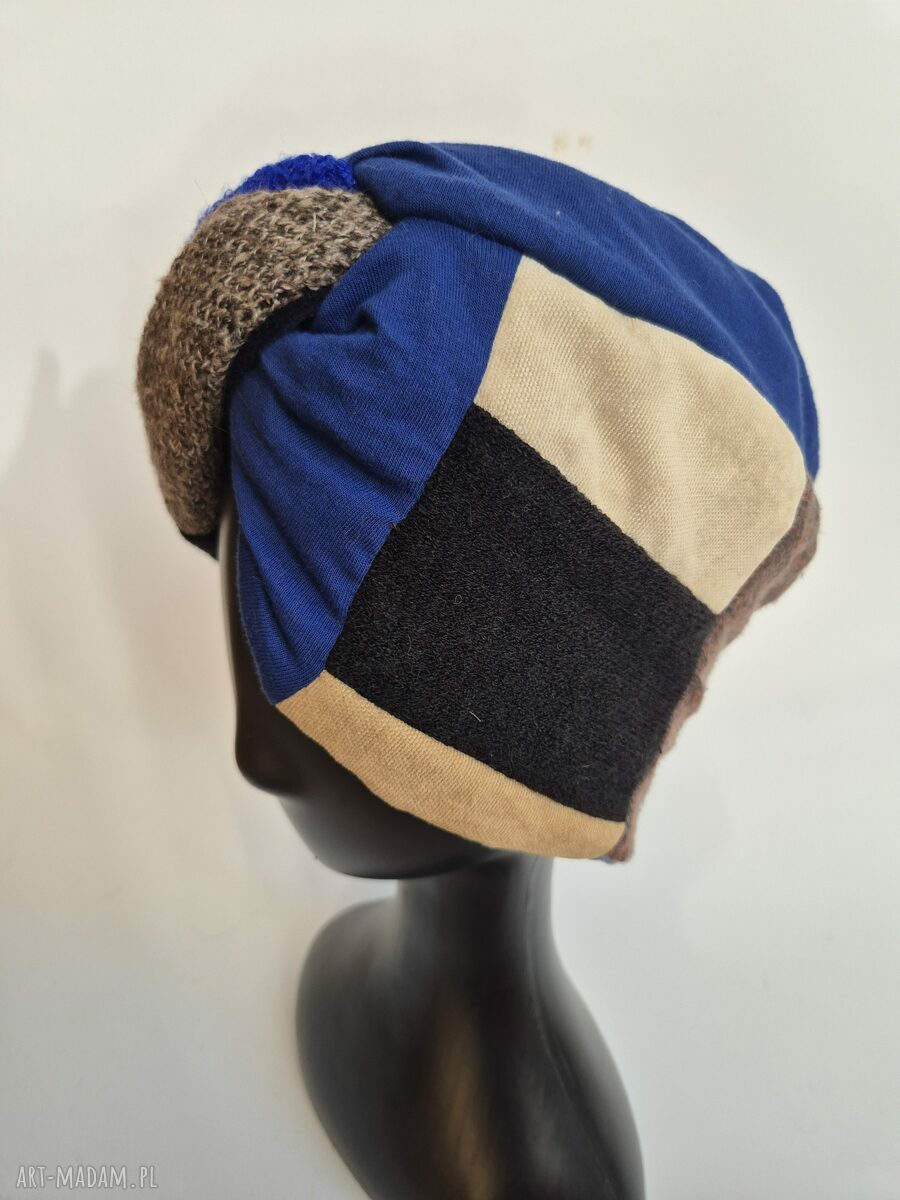 Turban damski w uniwersalnym rozmiarze - ręcznie szyty boho