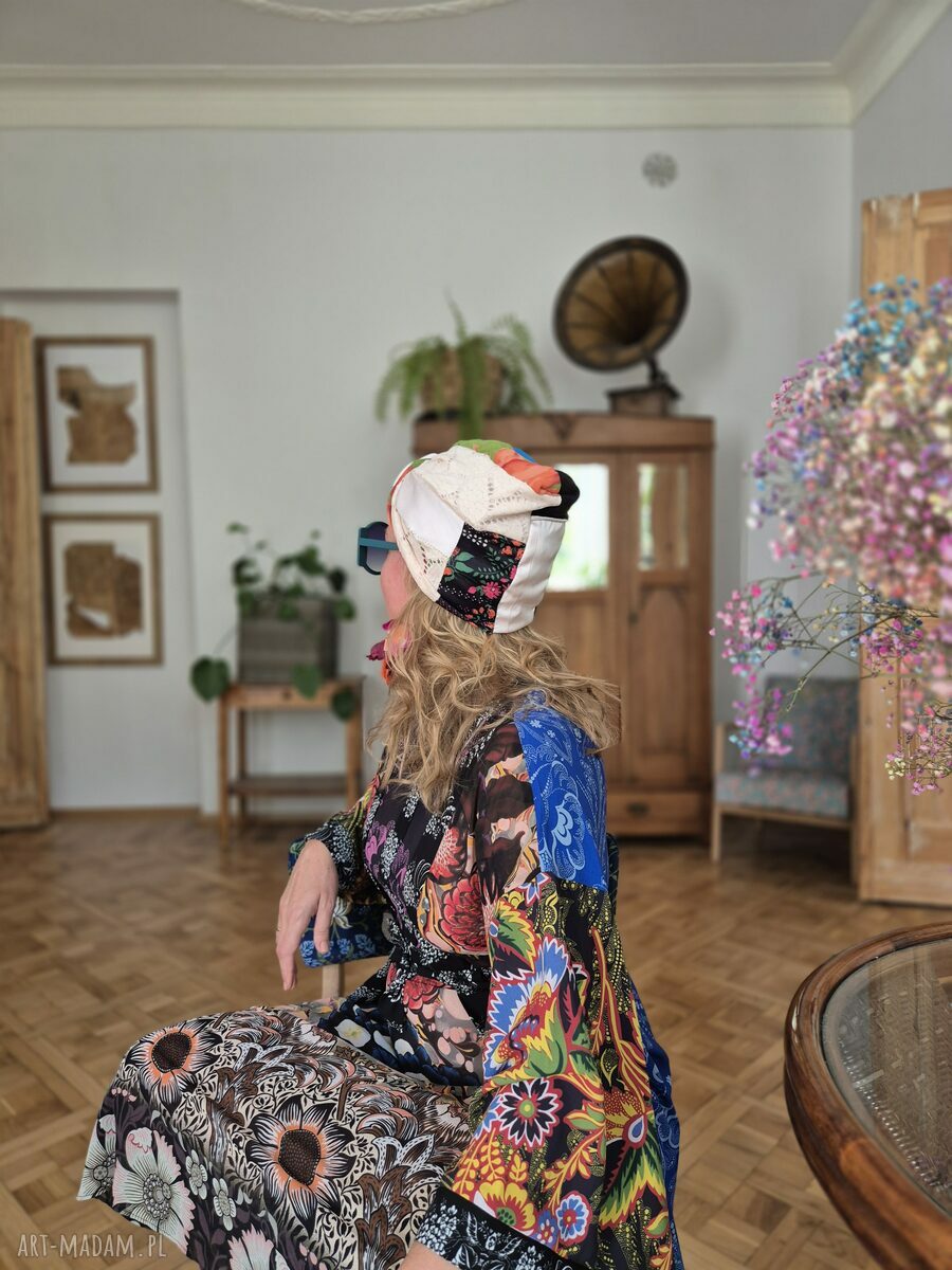 Turban handmade w uniwersalnym rozmiarze - szyty z różnych materiałów