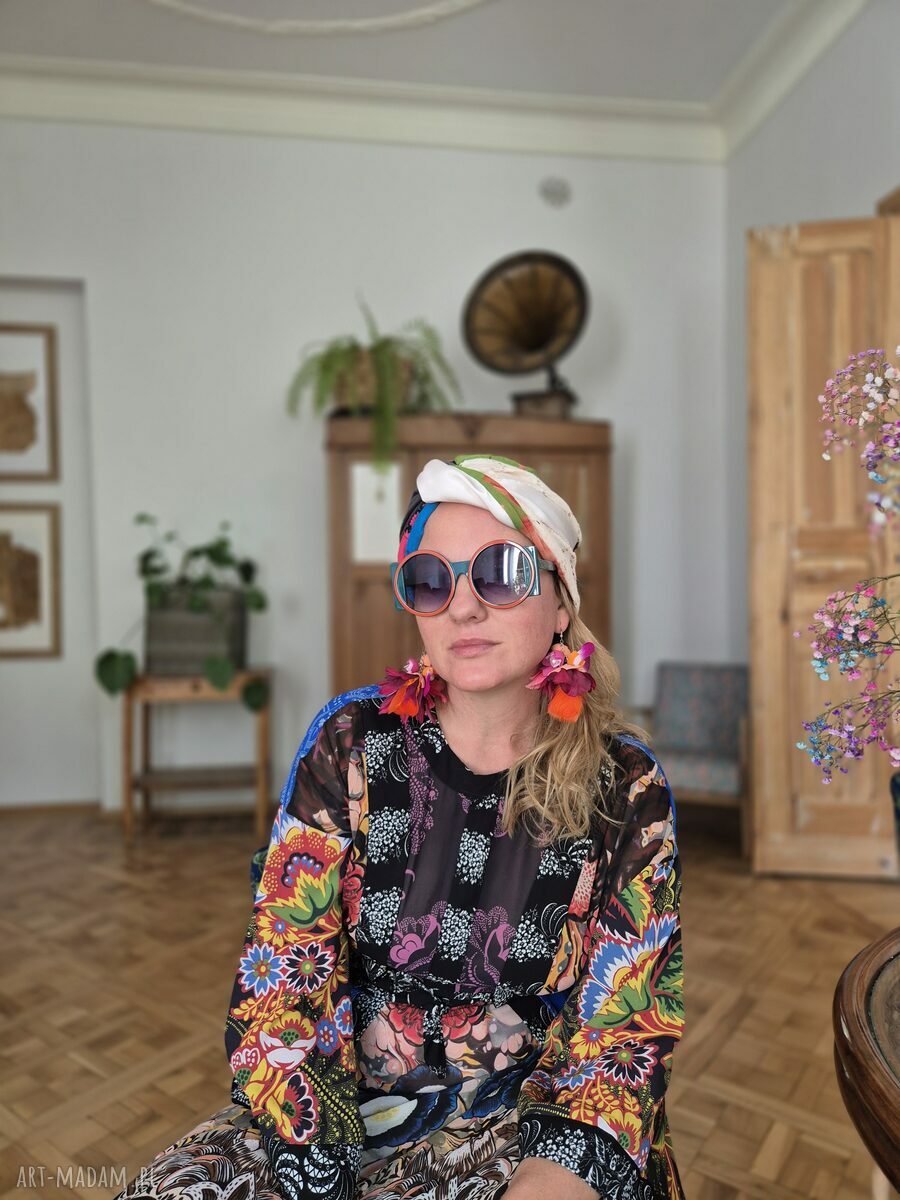 Turban handmade w uniwersalnym rozmiarze - szyty z różnych materiałów