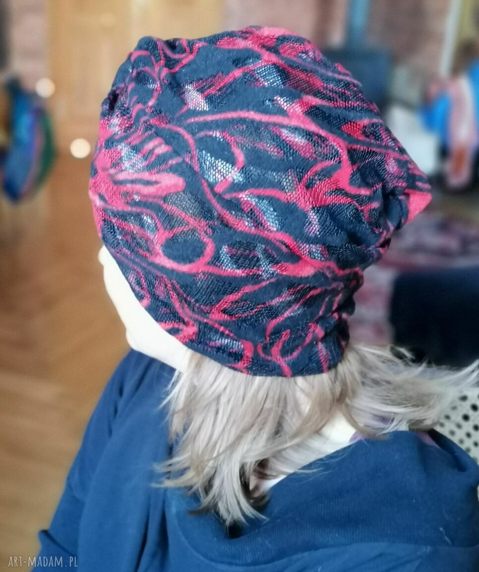 Turban wiosenny siateczkowy etno boho - rozmiar uniwersalny